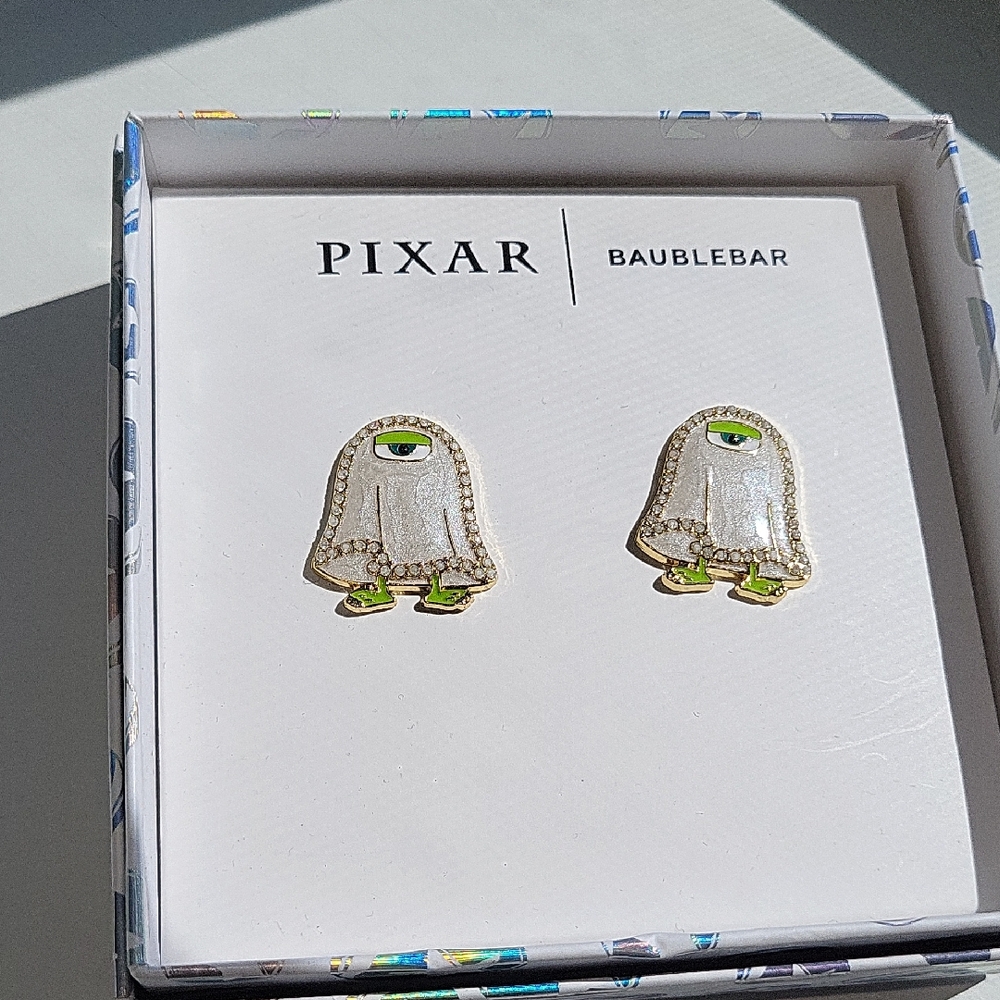 Pixar BaubleBar Mike Wazowski Ghost Earrings BNIB